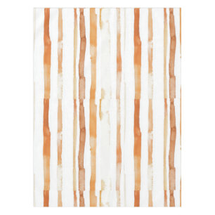 Vintage Watercolor Striped -Earthy Coffee Tones(4) Tablecloth