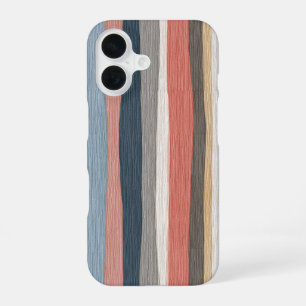 Vintage Watercolor Stripes Pattern iPhone 16 Case