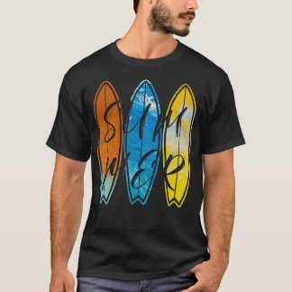 Vintage Watercolor Surf Summer T-Shirt