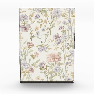 Vintage Watercolor Wildflower Seamless Pattern Photo Block
