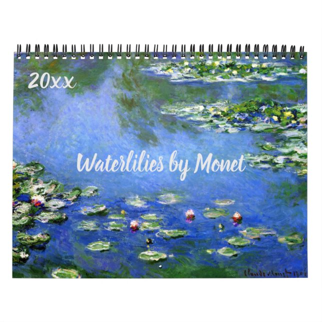 Vintage Waterlilies Fine Art by Claude Monet Calendar (Cover)