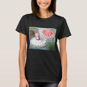 Vintage Waterlily Flowers, Waterlilies in a Pond T-Shirt