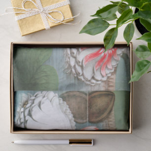 Vintage Waterlily Flowers, Waterlilies in a Pond Tissue Paper