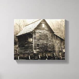 Vintage Waterwheel Canvas Print