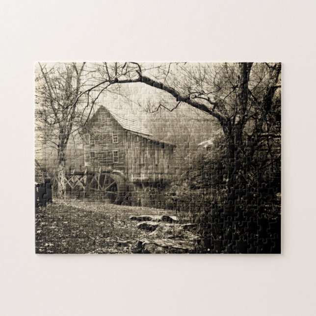Vintage Waterwheel Jigsaw Puzzle (Horizontal)