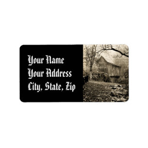 Vintage Waterwheel Label
