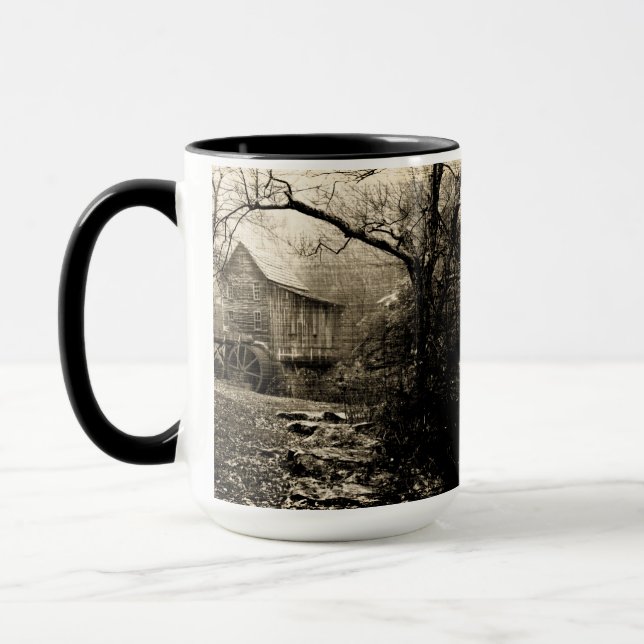 Vintage Waterwheel Mug (Left)