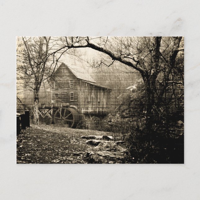 Vintage Waterwheel Postcard (Front)