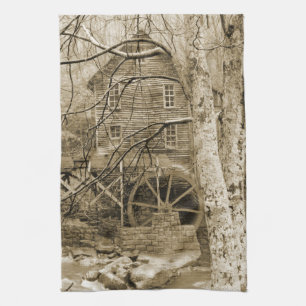Vintage Waterwheel Tea Towel
