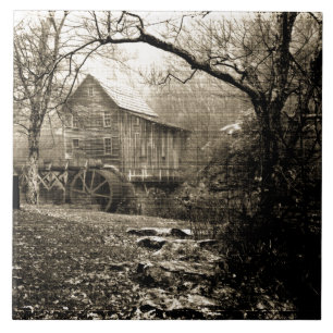 Vintage Waterwheel Tile