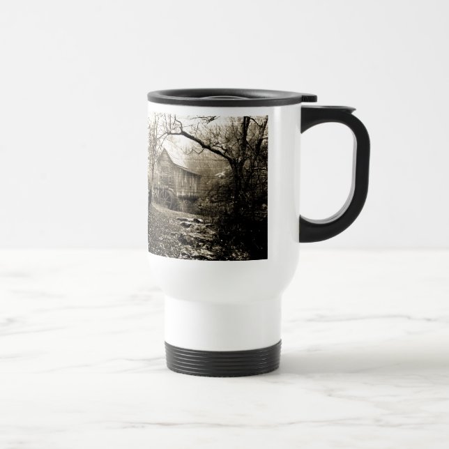 Vintage Waterwheel Travel Mug (Right)