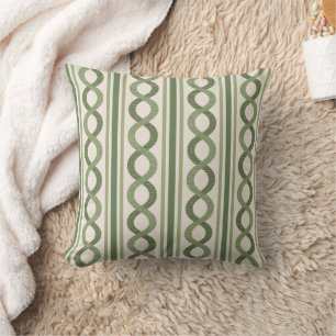 Vintage waves green long table runner cushion