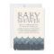 Vintage Waves Navy Baby Shower Invitation
