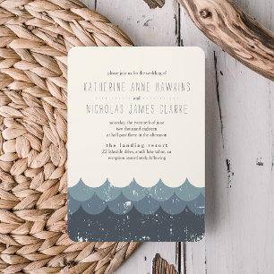 Vintage Waves Wedding Invitation