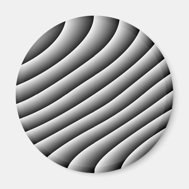 Vintage Wavy Lines Magnet (Front)