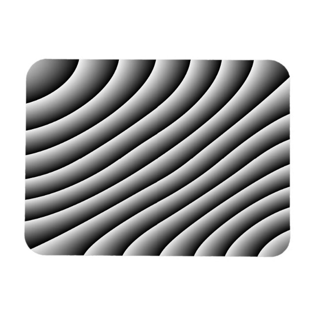 Vintage Wavy Lines Magnet (Horizontal)