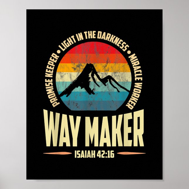 Vintage Waymaker Promise Keeper Miracle Worker Poster (Front)