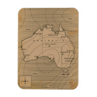 Vintage weather map of Australia