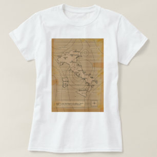 Vintage weather map of Italy, Scilly and Sardinia T-Shirt