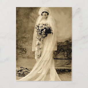 Vintage Wedding A Bride Postcard