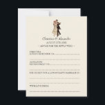 Vintage Wedding Ad Lib Cards Advice 1920's Theme<br><div class="desc">Looking for a fun alternative to your wedding guestbook? Give out these Wedding Ad Lib cards to your guests for them to fill in! Advice for the newly weds... .always remember to... never forget to... the secret for a long and happy marriage is... Expect some profound, sincere and hilarious results!...</div>
