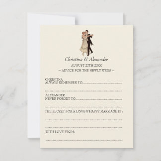 Vintage Wedding Ad Lib Cards Advice 1920's Theme