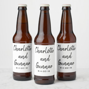 Vintage Wedding Beer Bottle Labels, Brew Labels