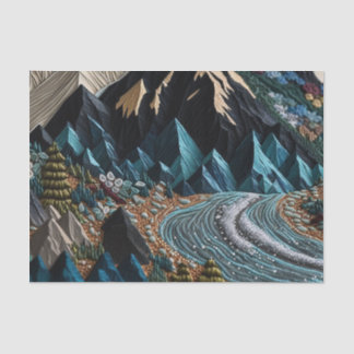 Vintage Wedding Boho Mountains Wrapping Paper