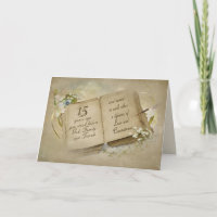 Vintage Wedding Book for 15th Anniversary
