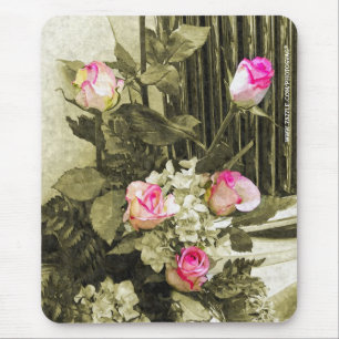 Vintage Wedding Bouquet Mouse Pad