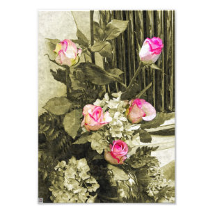 Vintage Wedding Bouquet Photo Print