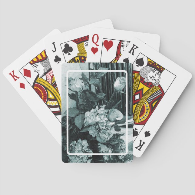 Vintage Wedding Bouquet Playing Cards (Back)