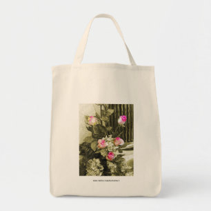 Vintage Wedding Bouquet Tote Bag