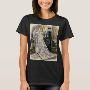 Vintage Wedding Bridal Portrait, Victorian Bride T-Shirt
