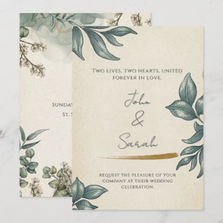 VINTAGE wedding card