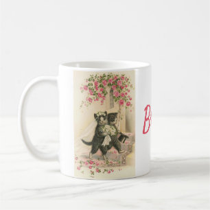 Vintage Wedding Cats - Bride, Coffee Mug