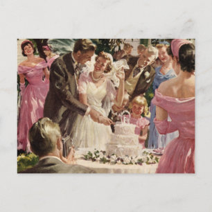 Vintage  Wedding Ceremony Postcard