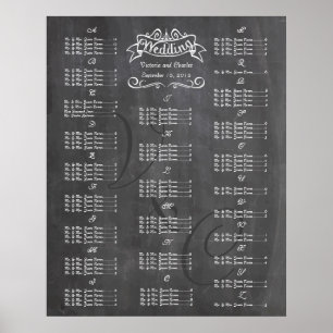 Vintage Wedding Chalkboard Guest Seating Chart