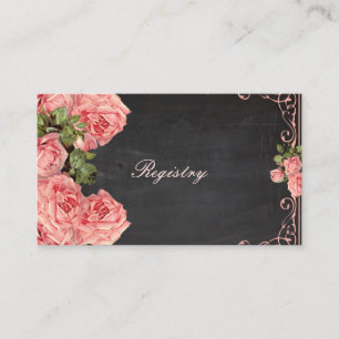Vintage Wedding Chalkboard - Registry Card