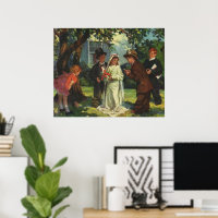 Vintage Wedding, Children Pretend Bride and Groom