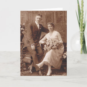 Vintage Wedding Congrats Card