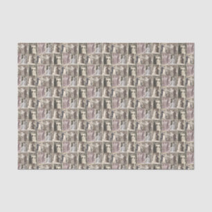 Vintage Wedding Dress Bride and Groom Collage Tissue Paper