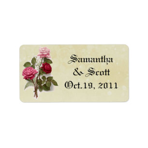 Vintage Wedding Favour Labels