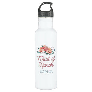 Vintage Wedding Flowers Maid of Honor Stainless St 710 Ml Water Bottle