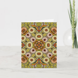 Vintage Wedding, Garden Flowers Floral Butterflies Thank You Card