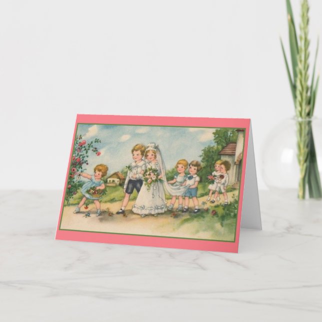 Vintage Wedding Greeting Card (Front)