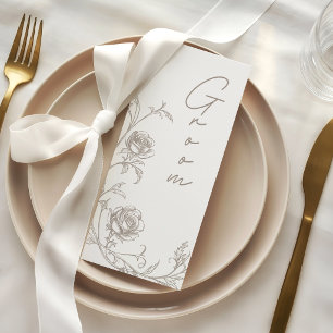 Vintage Wedding Groom Reserved Seating Card