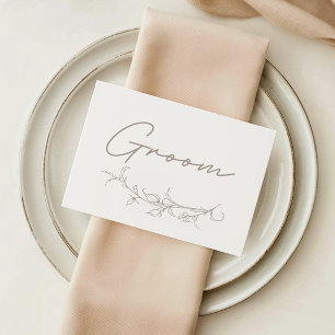 Vintage Wedding Groom Reserved Seating Card