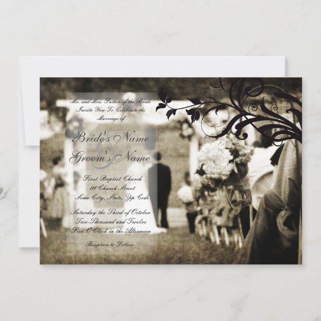 Vintage Wedding Invitation (Front)