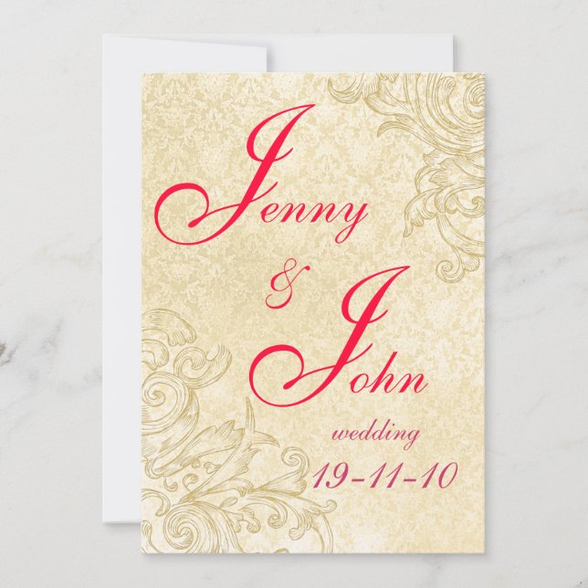 Vintage Wedding Invitation (Front)